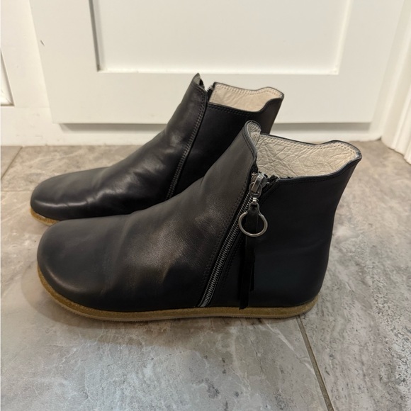 Black Ankle Boots Rosa Zipper boots barefoot shoes by Anya - Picture 8 of 13